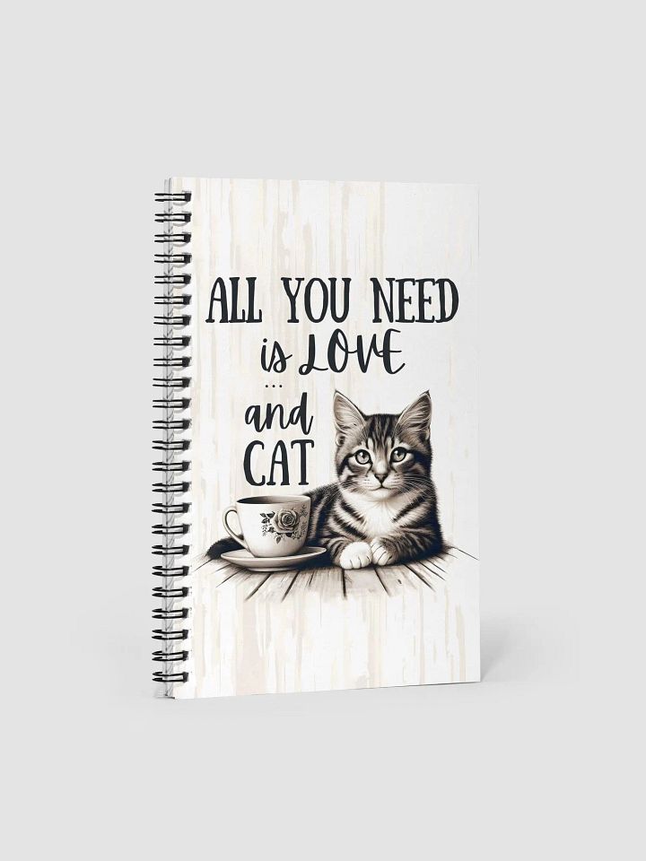 Love & Cat Spiral Notebook product image (1)