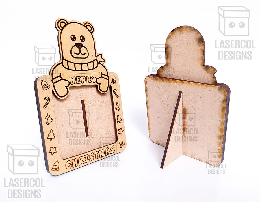 Christmas Ornaments Photo Frame Set 3 - Laser Cut Files product image (5)