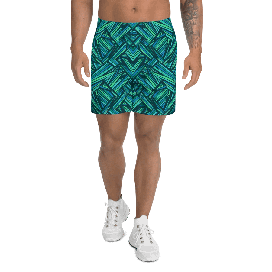 Aqua Angles | Athletic Long Shorts product image (2)