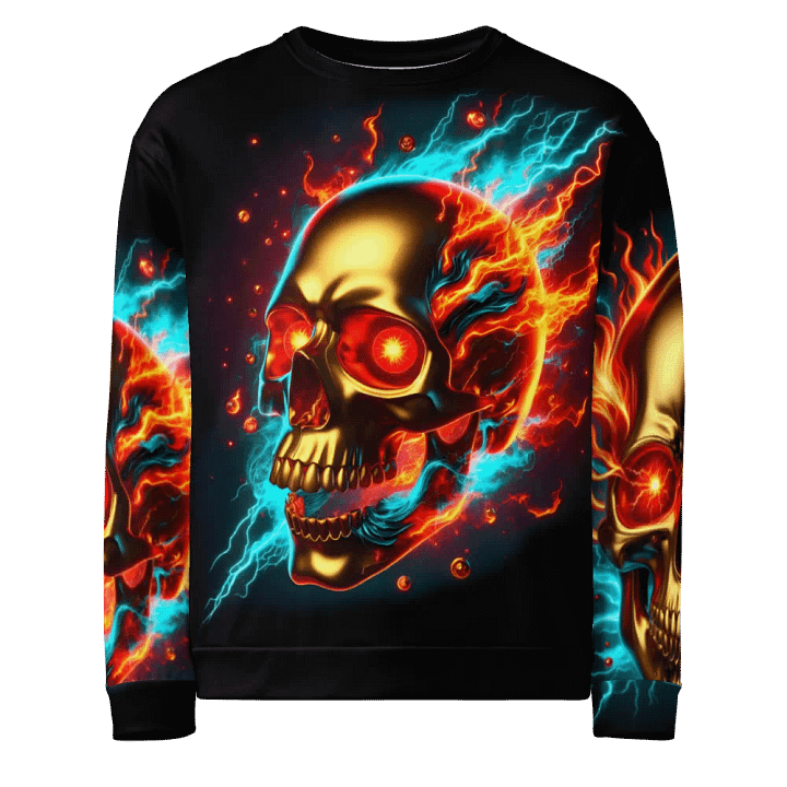 Ethereal Inferno Skull - Unisex Sweatshirt #3 product image (1)