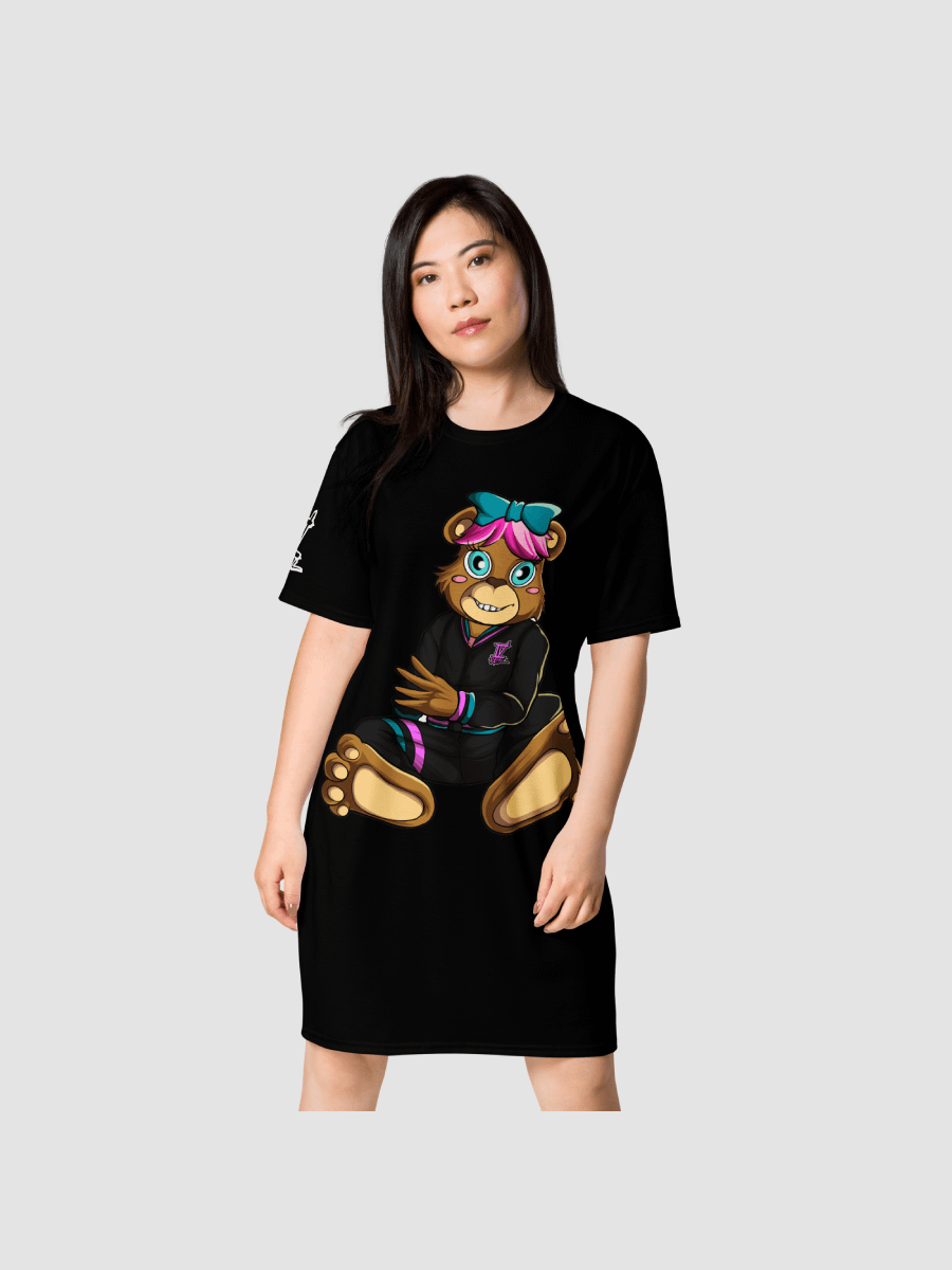 Sitting Girl Bear All-Over Print T-Shirt Dress product image (9)