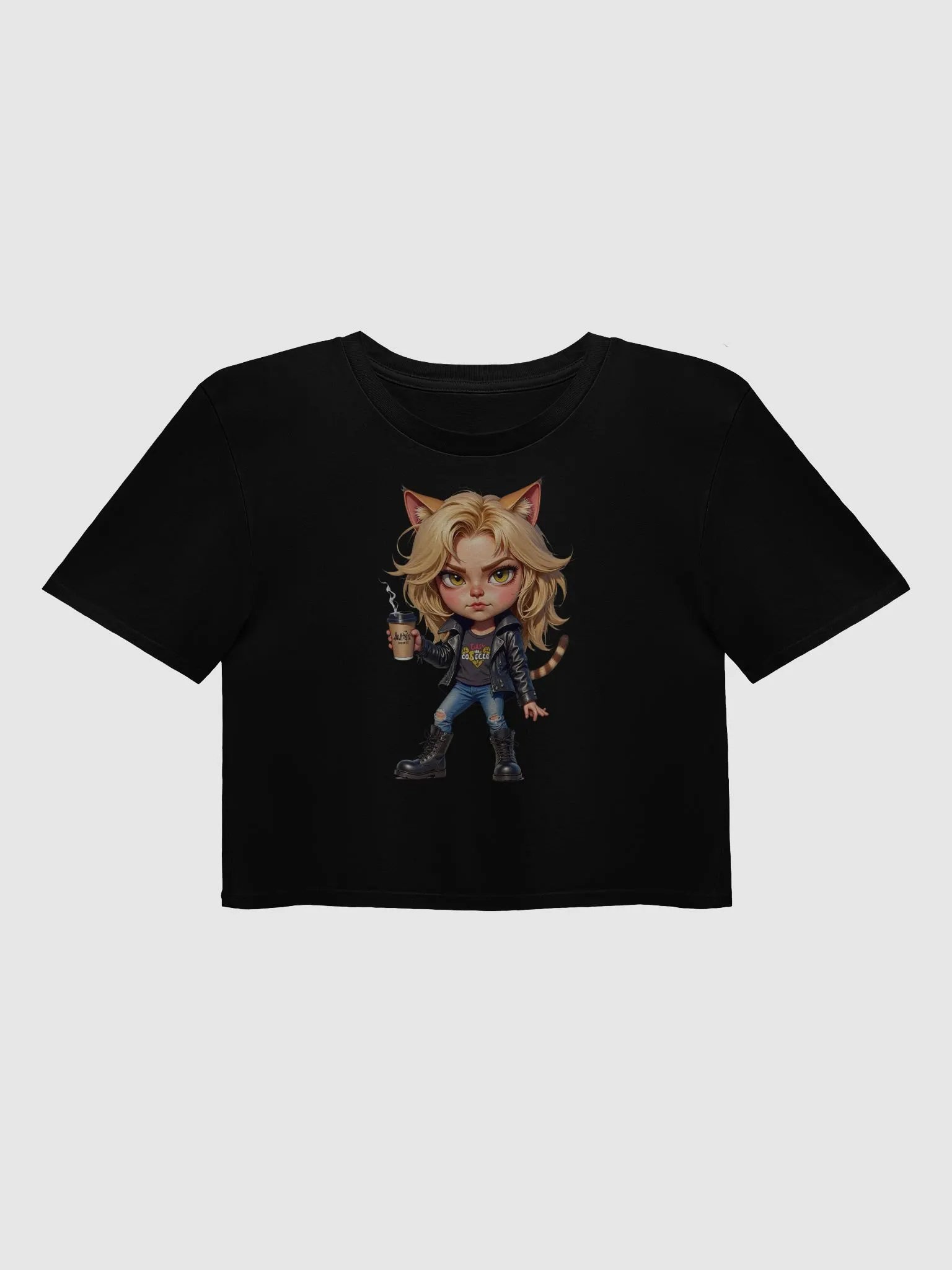 Feline Rebel Cropped Tee product image (7)