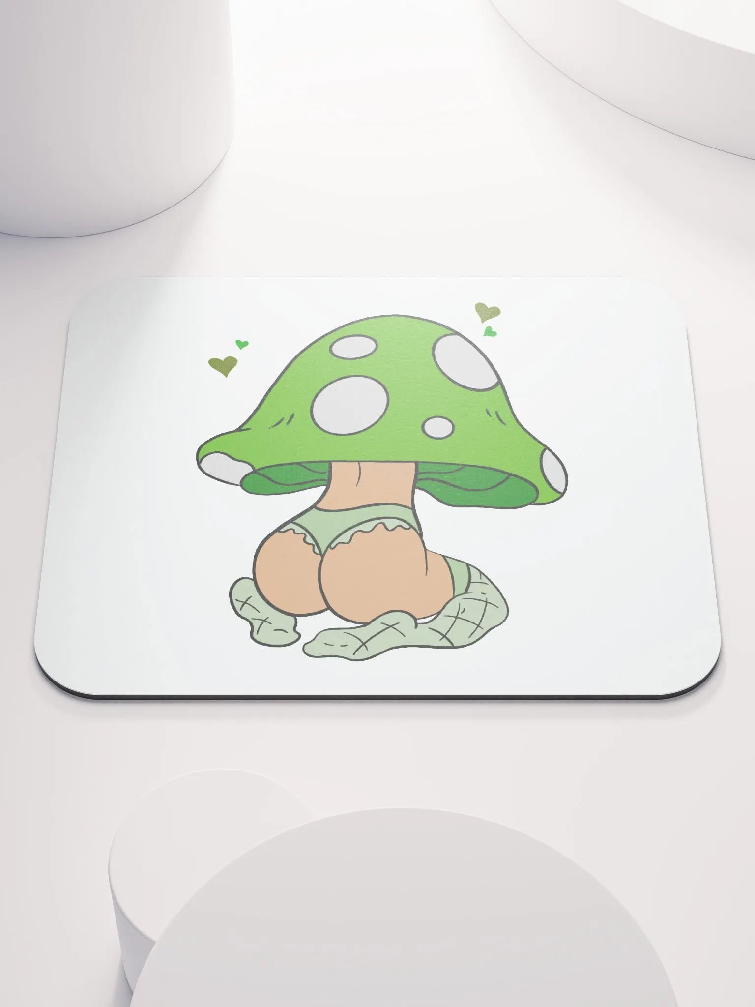 Mushroom baddie Desk Mat - Green product image (1)