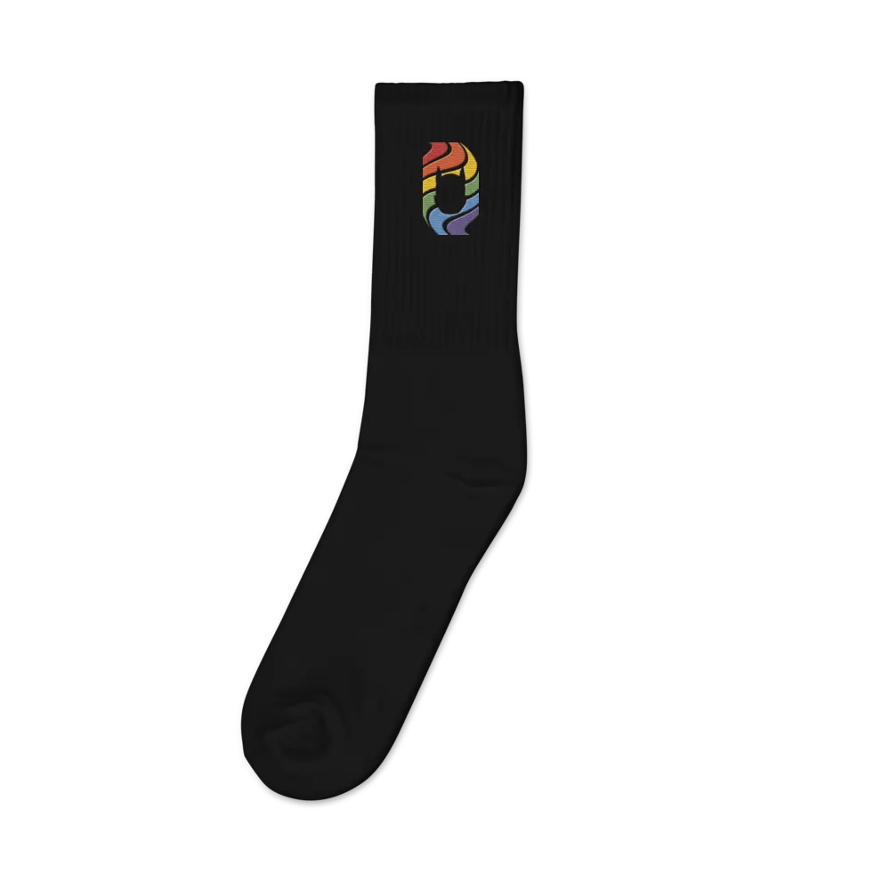 Pup in Rainbow - Embroidered Socks product image (1)