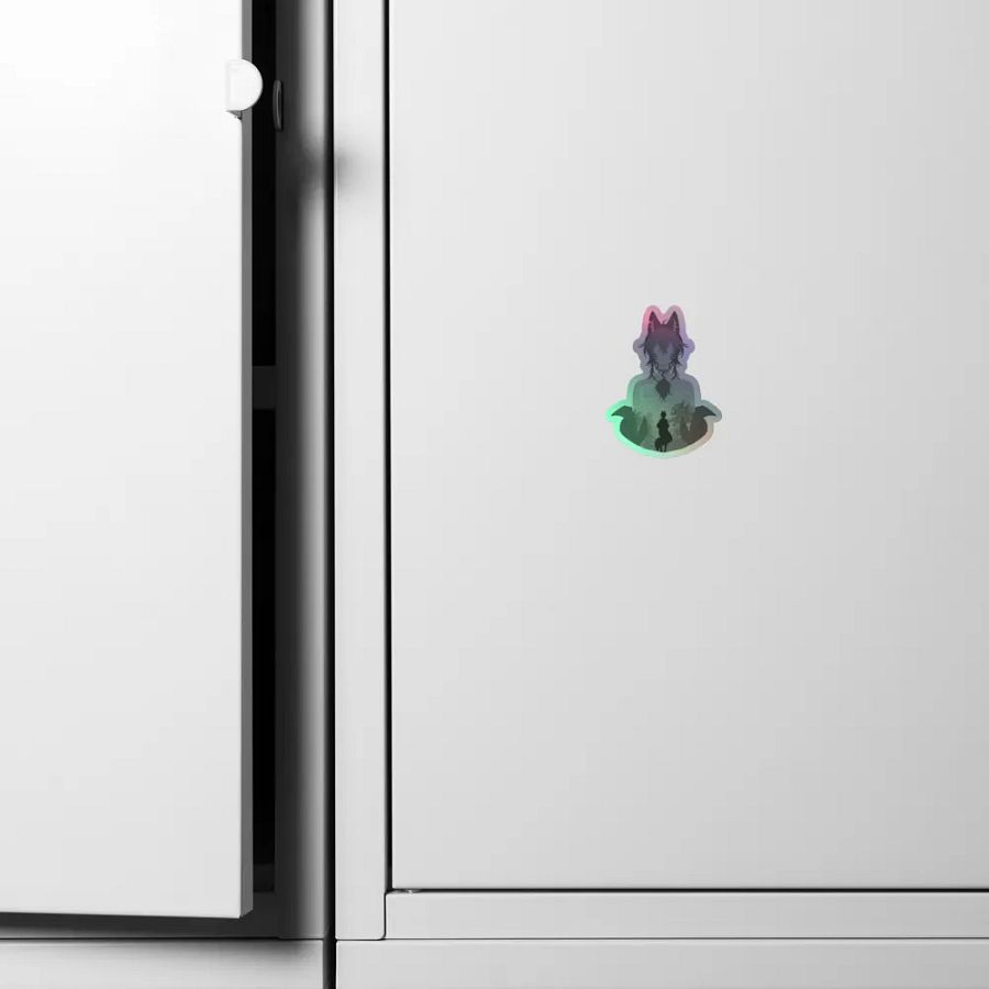 WolfcatRisi Silhouetto Holographic Sticker product image (6)