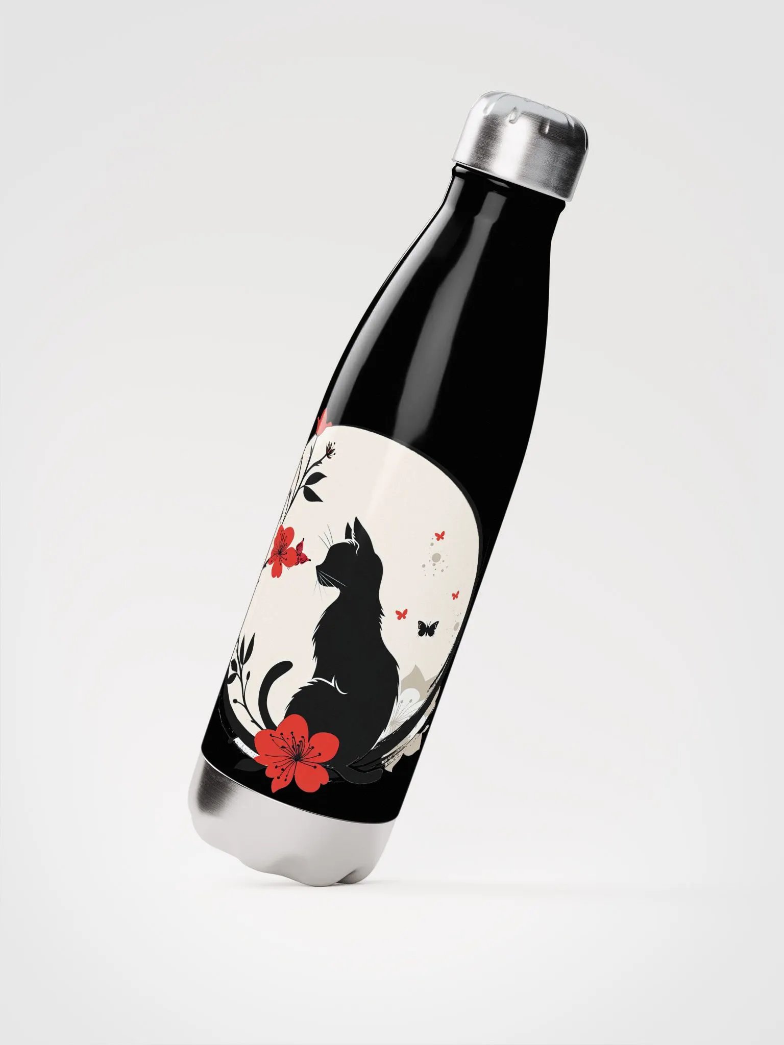 Tranquil Feline Stainless Steel Water Bottle product image (2)