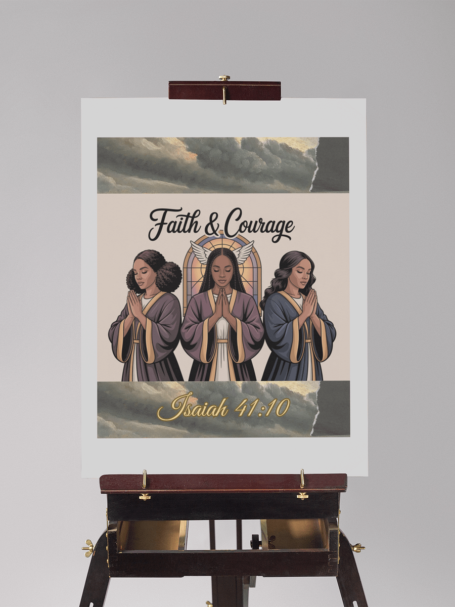 Faith & Courage: Isaiah 41:10 Christian Matte Poster - Printable, product image (1)