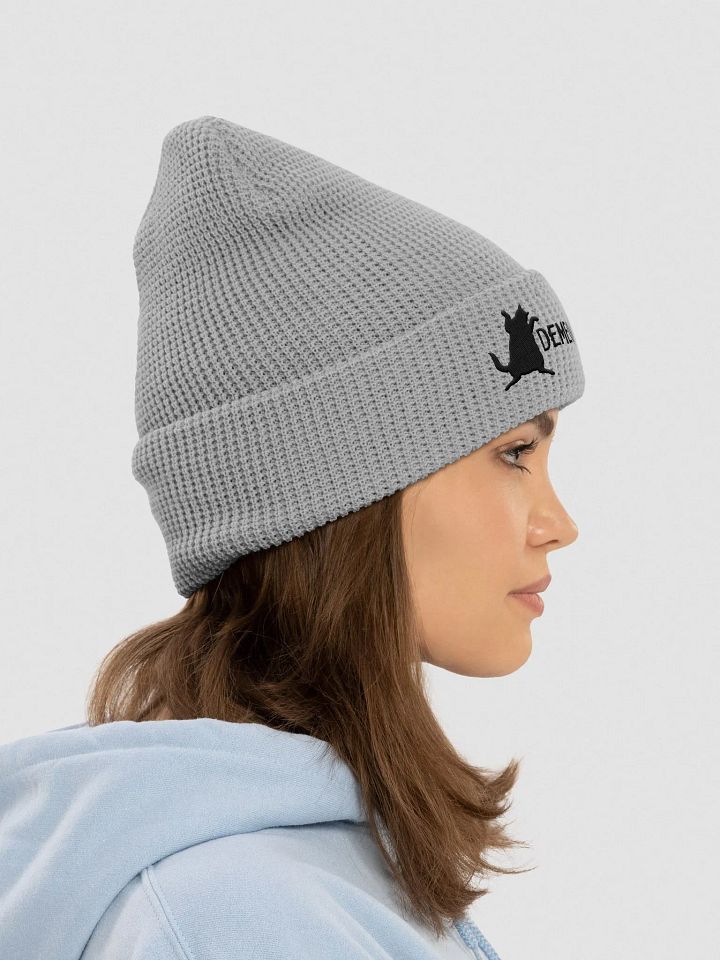 Demeowcracy Dancing Black Cat Waffle Beanie product image (2)