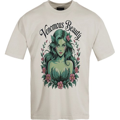 🌿💋 Yield to Gotham's perilous poetry in the Venomous Beauty: Poison Ivy Thorned Temptation Oversized Faded Unisex T-Shirt – w...