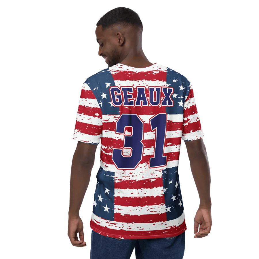 Geaux 31 (On Back) - Flag Style Pattern Tee product image (12)