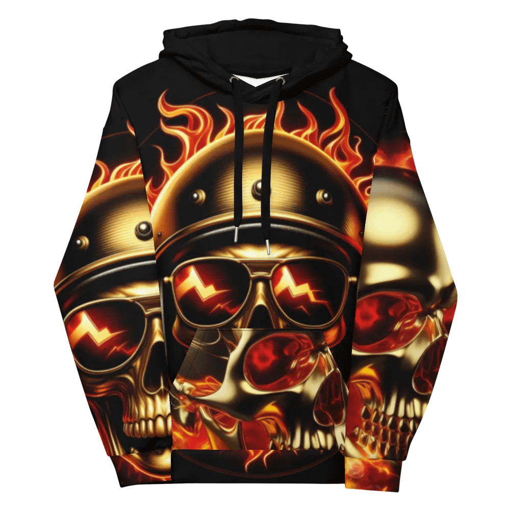 Aviator Golden Glow - Unisex Skull Hoodie #9 product image (12)