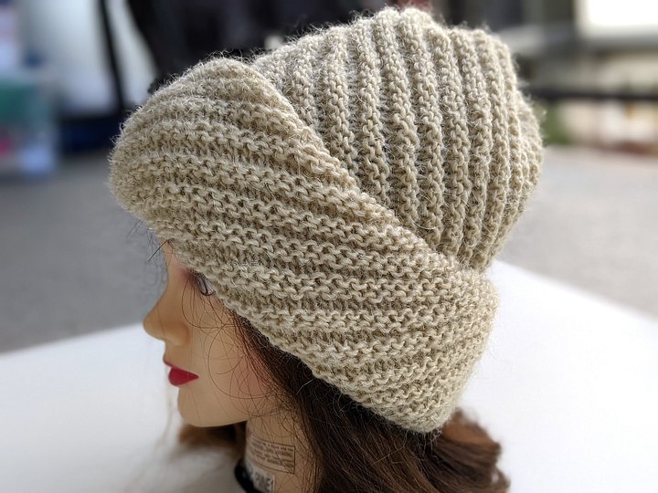 Flat Knit Diagonal Hat Pattern product image (2)