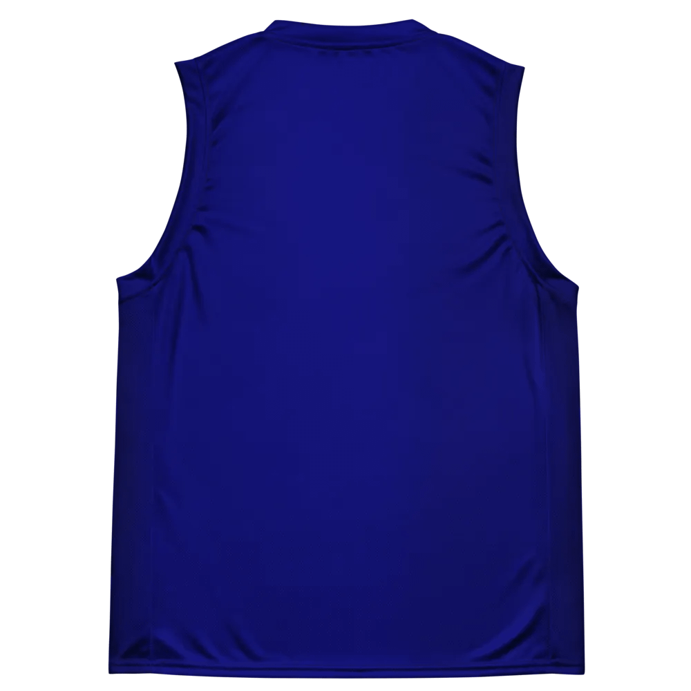 Plain Color Navy Blue Basketball Jersey product image (2)