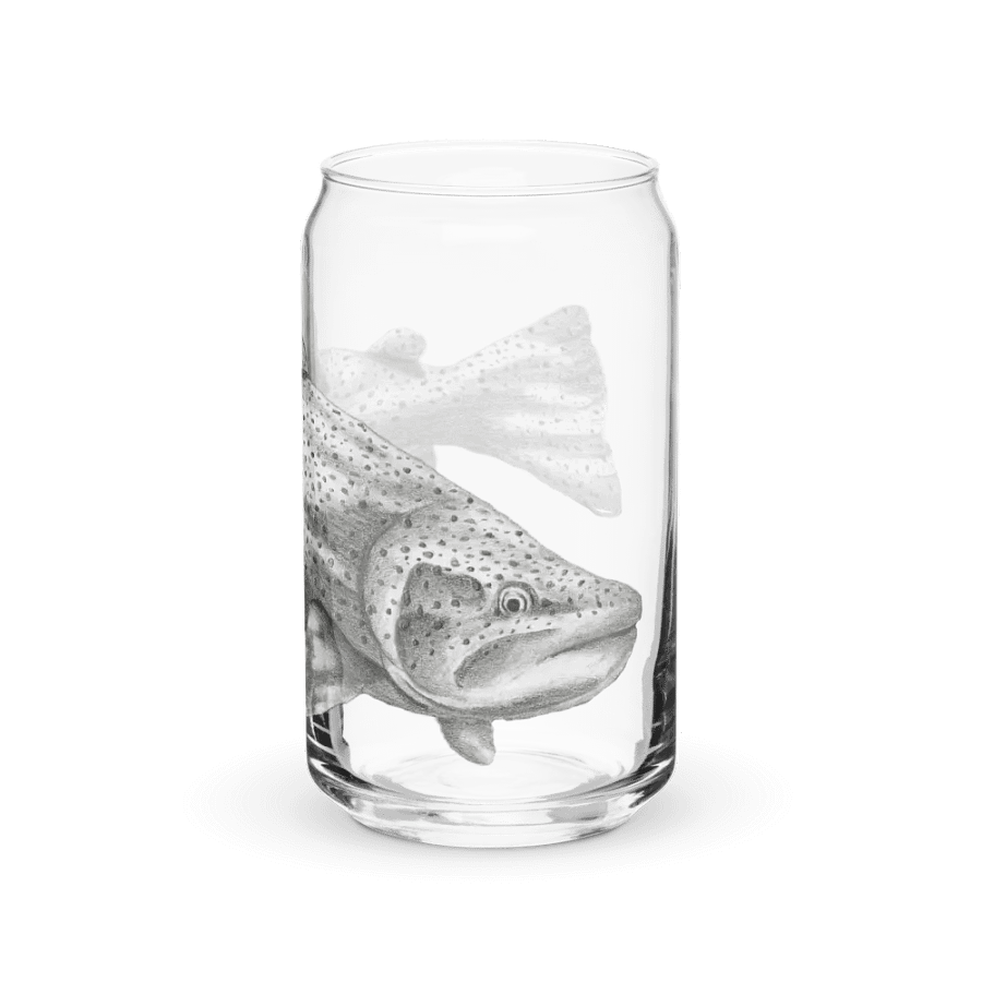 Trout Drawing Glass Can Cup product image (39)