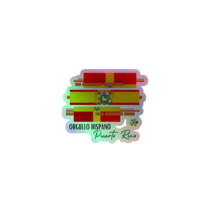 Pegatina holográfica - Orgullo Hispano Puerto Rico product image (1)