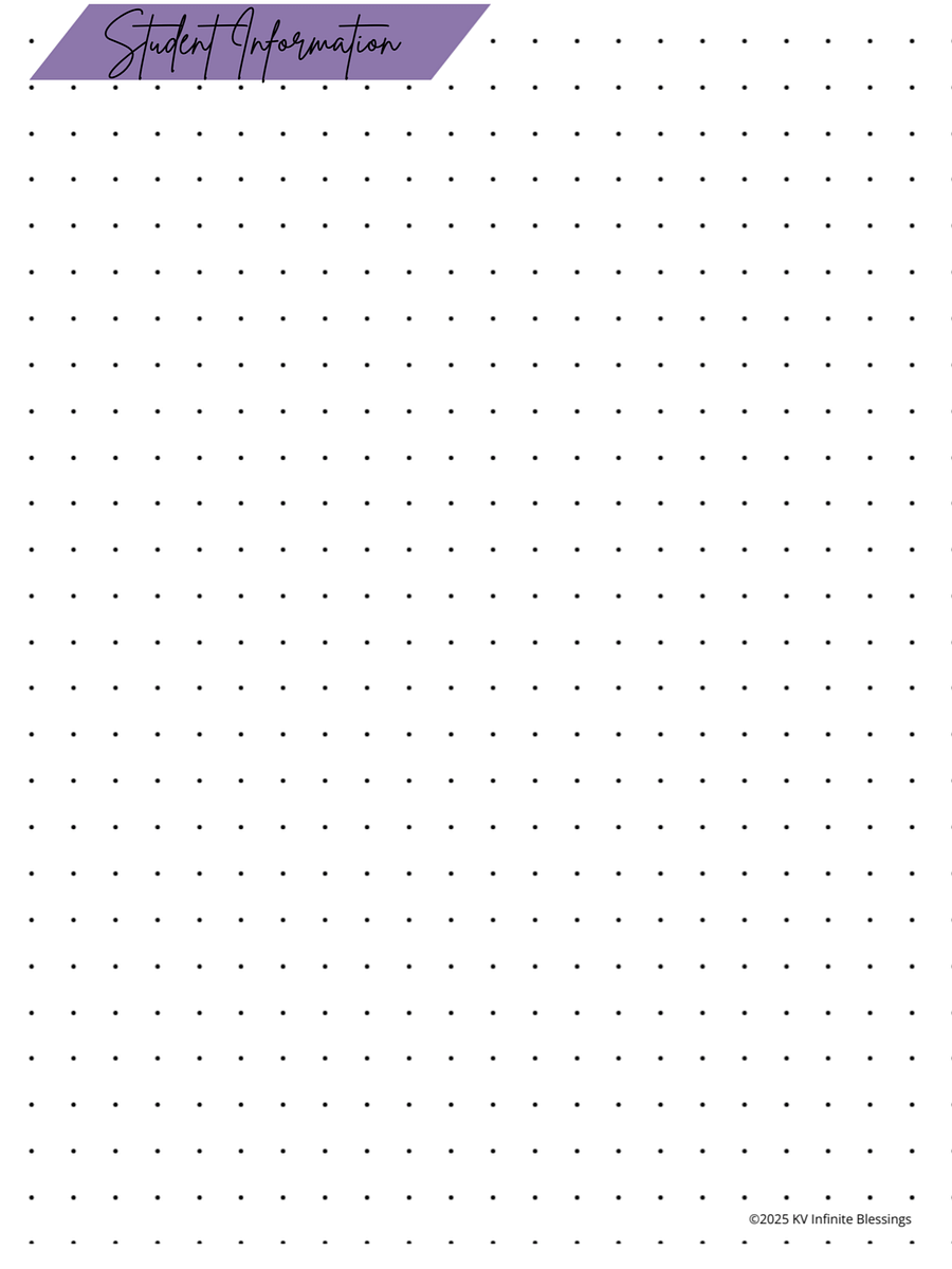 Student Information - Medical | Digital & Printable Bullet Journal Layout for Educators product image (7)