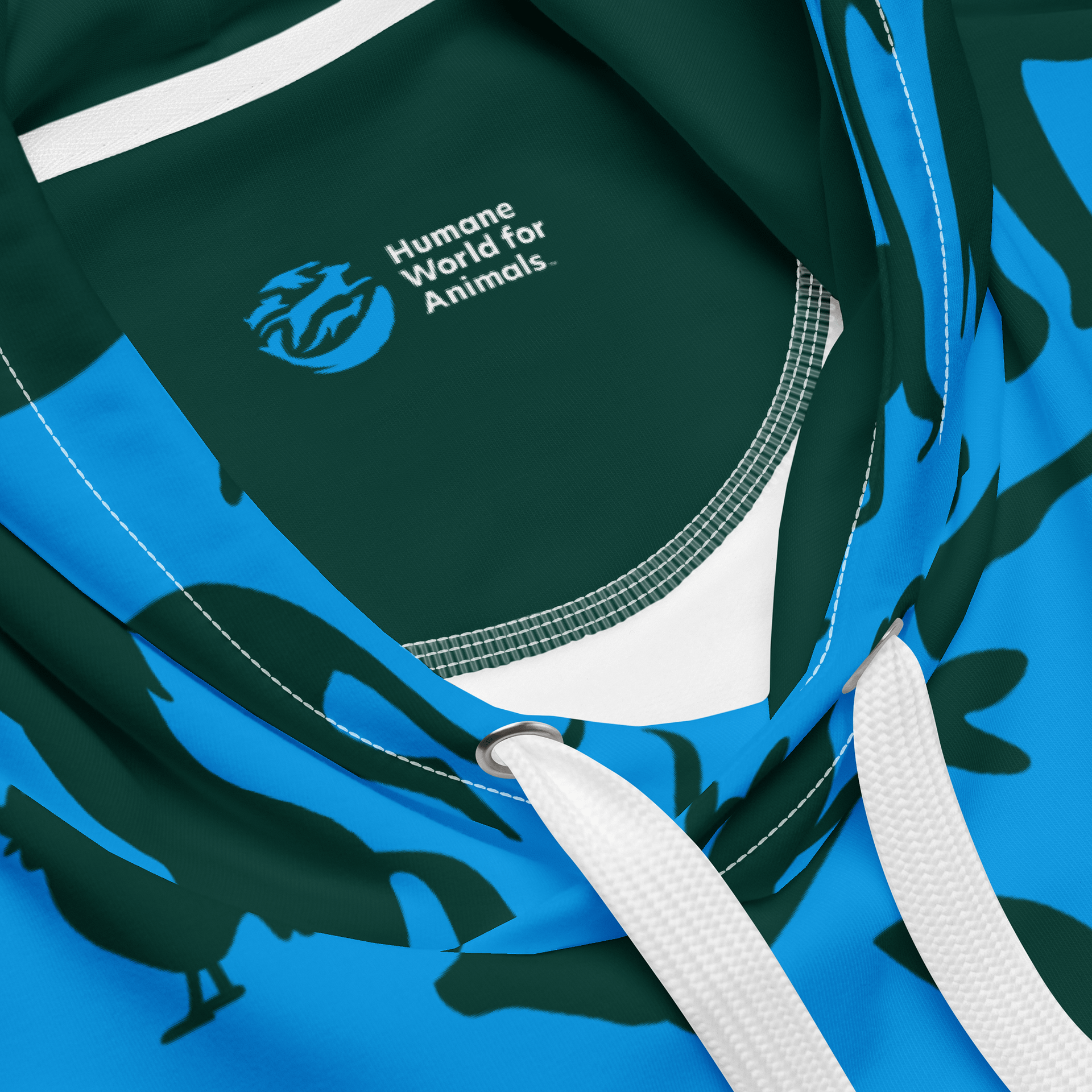 Animal Print Hoodie - Green on blue product image (4)