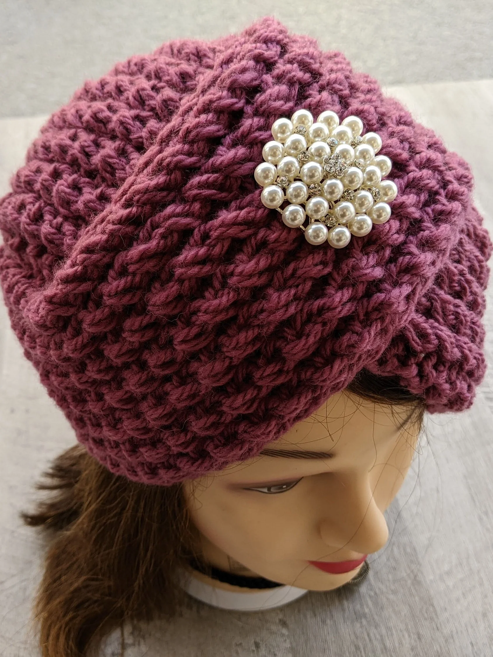 Knit Turban Hat Pattern for Beginners product image (2)