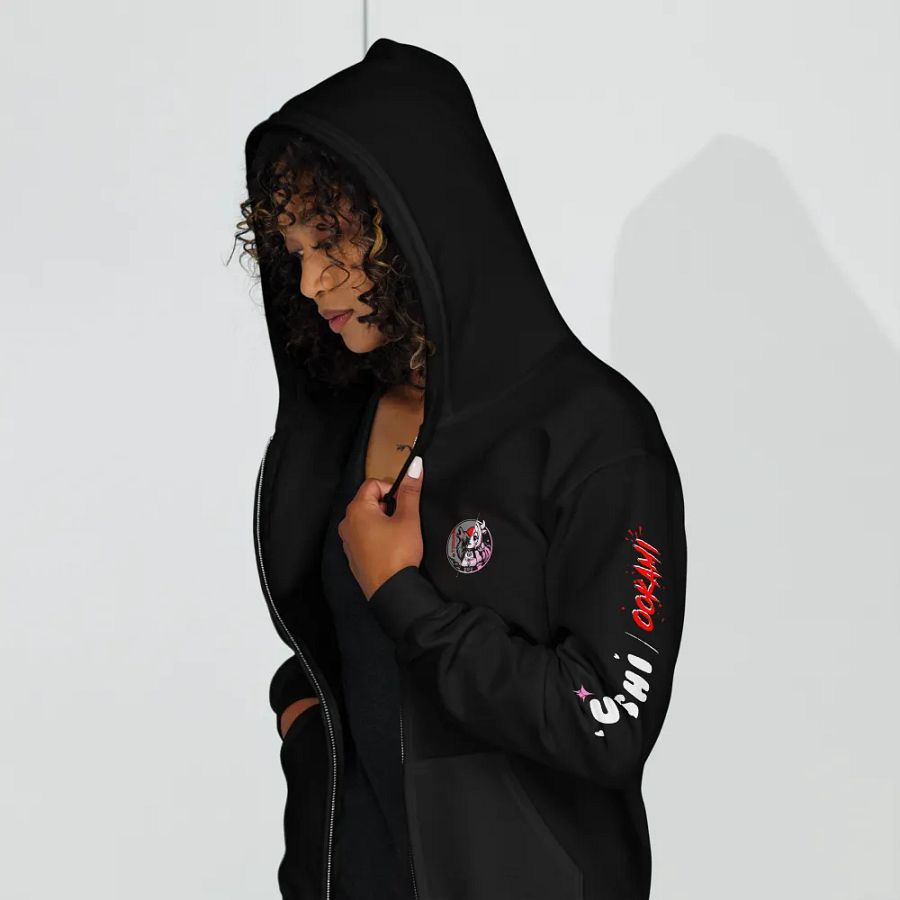 Adorably Macabre Couple Zip-up Hoodie (Alternate) product image (4)