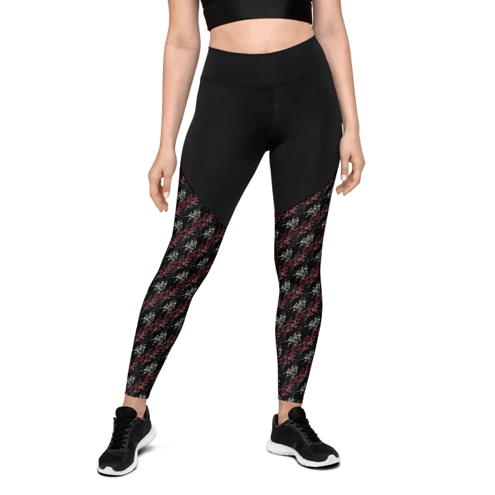 Black All-Over Print Sports Leggings product image (2)