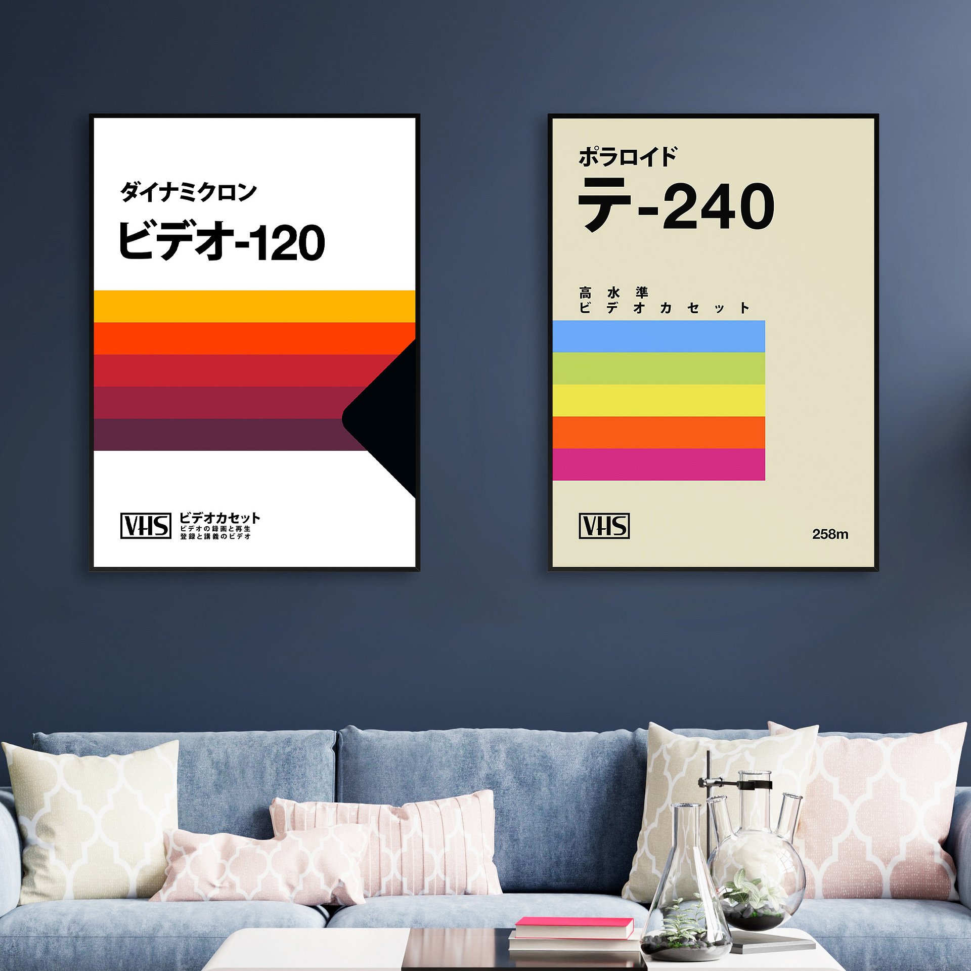 VHS cassette case T-120. Japanese edition [retrowave/vaporwave] — retrowave poster, aesthetic print, retrowave art, 80s wall decor product image (2)