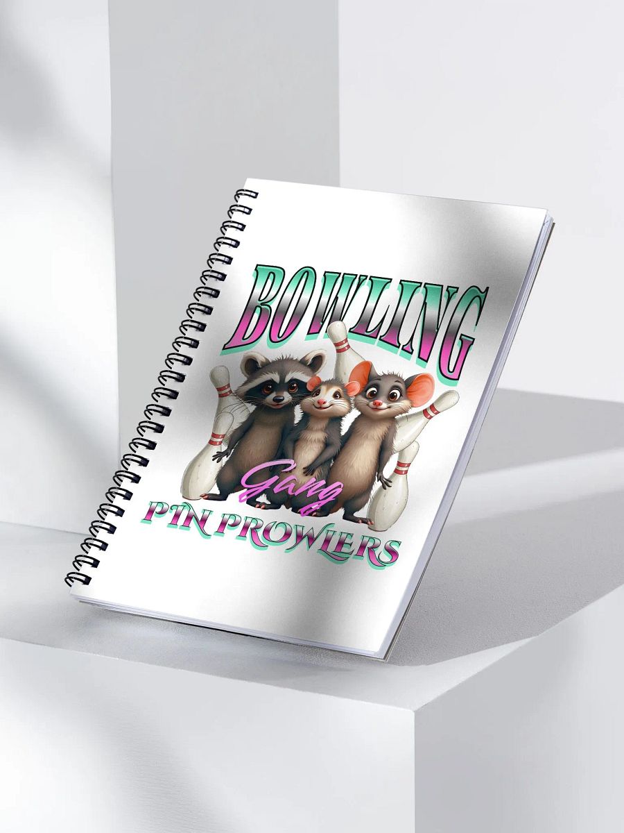 Bowling Gang Pin Prowlers Raccoon Spiral Notebook product image (3)