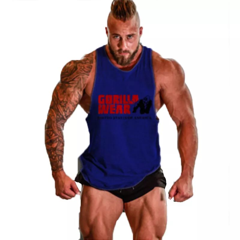 Men's Gym Muscle Bodybuilding Stringer Muscle Fitness Sleeveless Tank Top Vest product image (5)