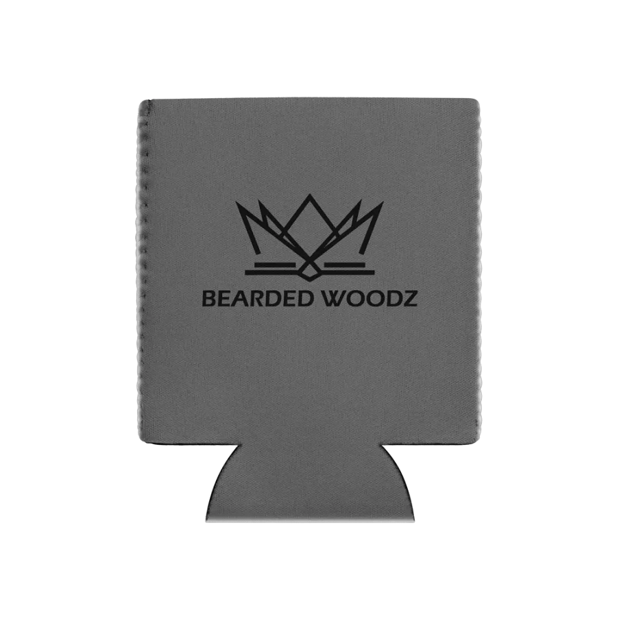 Coozie Can Cooler (Design: Bearded Woodz) Grey product image (1)
