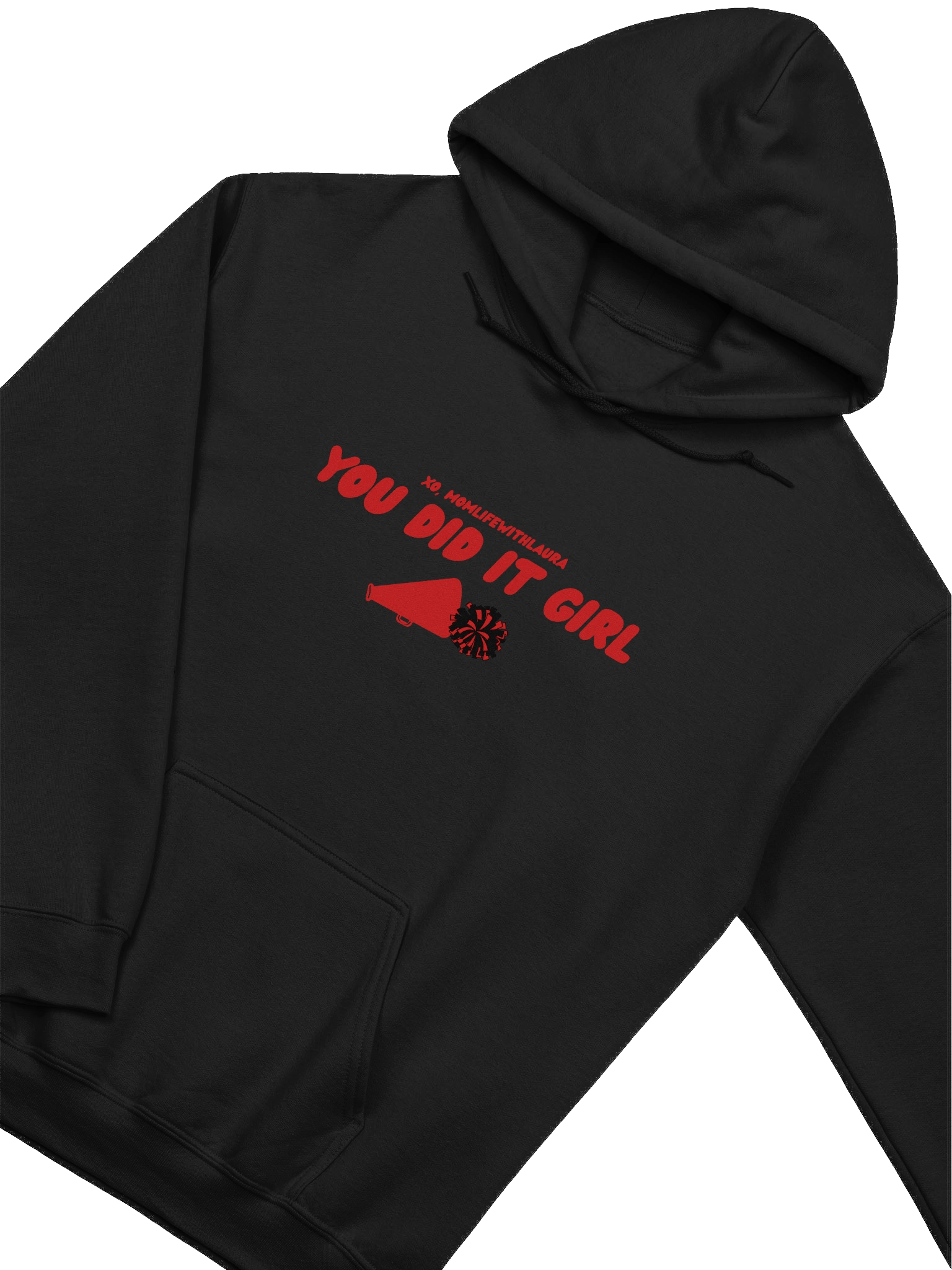You Did it Girl Cheer Hoodie - Black/Red product image (3)