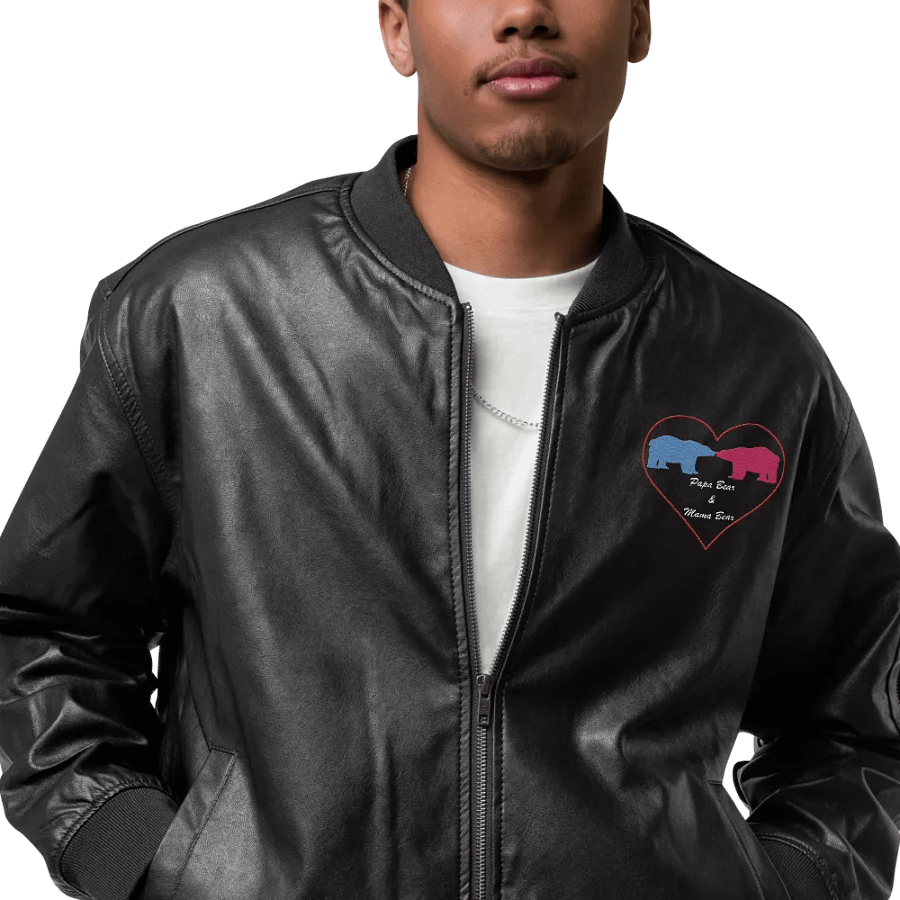 Papa & Mama Bear Unisex Bomber Jacket product image (6)