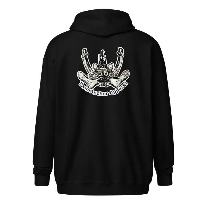 Twin Anchor Logo Zip Hoodie product image (1)