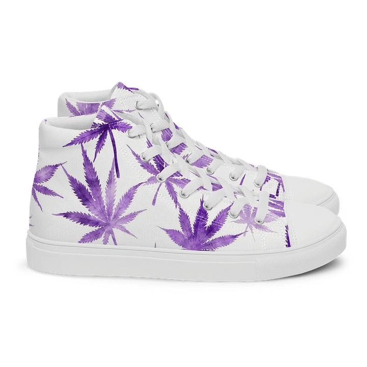 Purple Leaf High Top Canvas Shoes product image (2)
