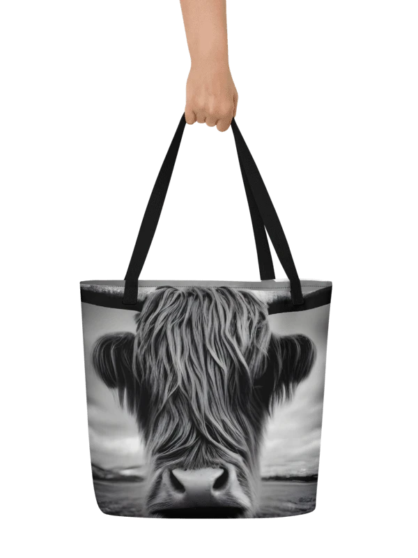 Highland Cow Photo Tote Bag with Pocket product image (1)