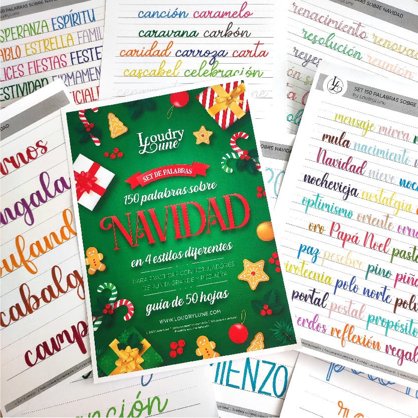 Set de 150 Palabras sobre Navidad - 4 Estilos de Letras product image (5)