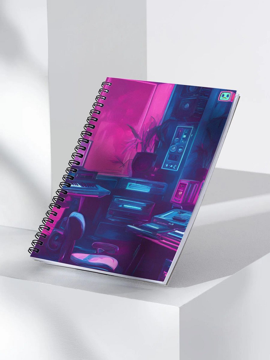 Neon Synthwave Dreams Spiral Notebook product image (3)