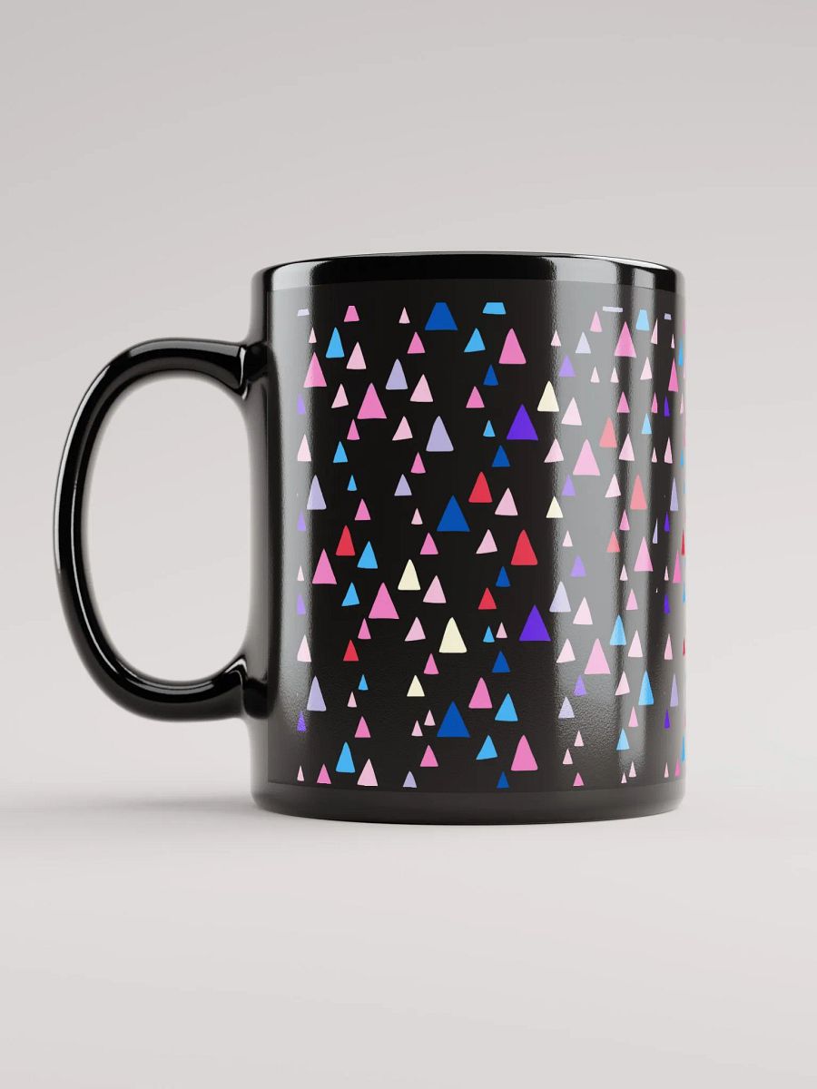Multicolor Abstract Triangles Black Mug product image (6)