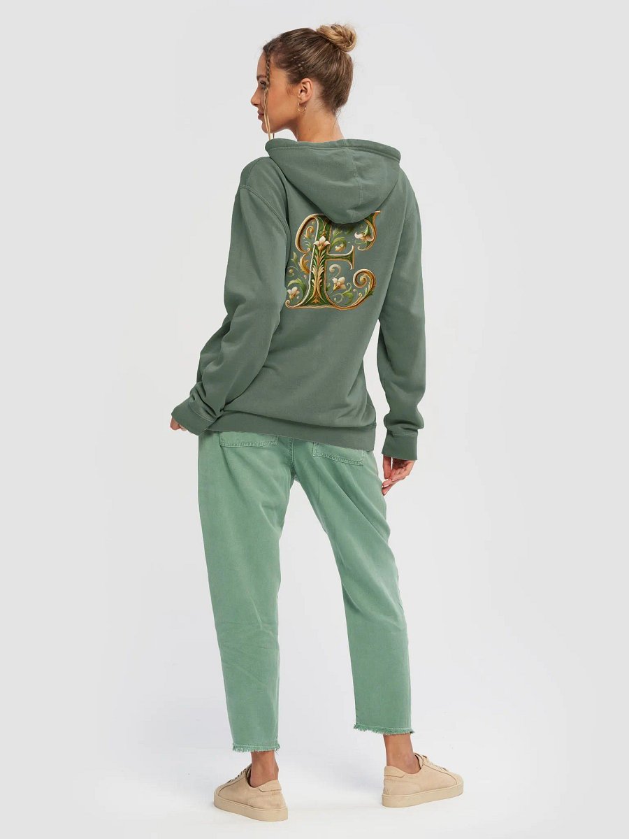 Floral E Illuminated Manuscript Vintage Hoodie product image (4)