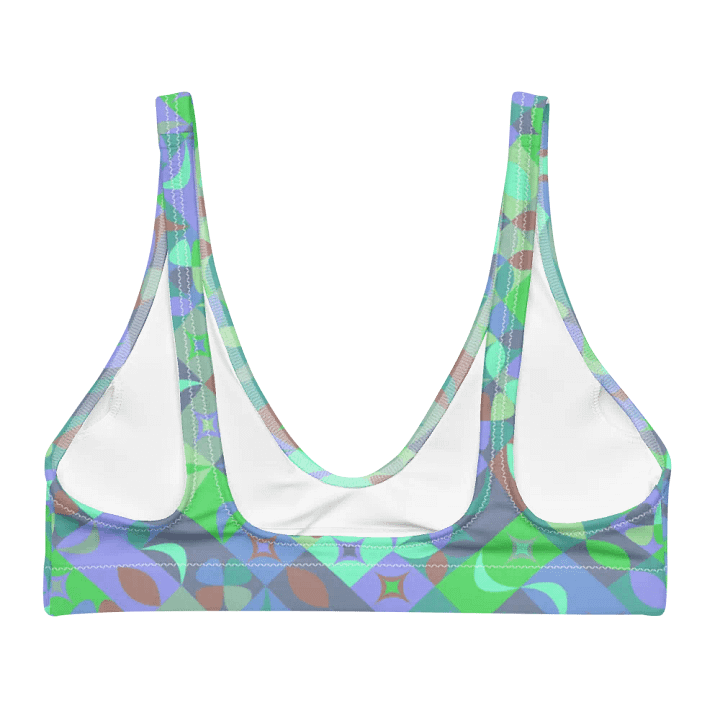 Colorful Vector Patterns Design Padded Bikini Top - v9 product image (1)