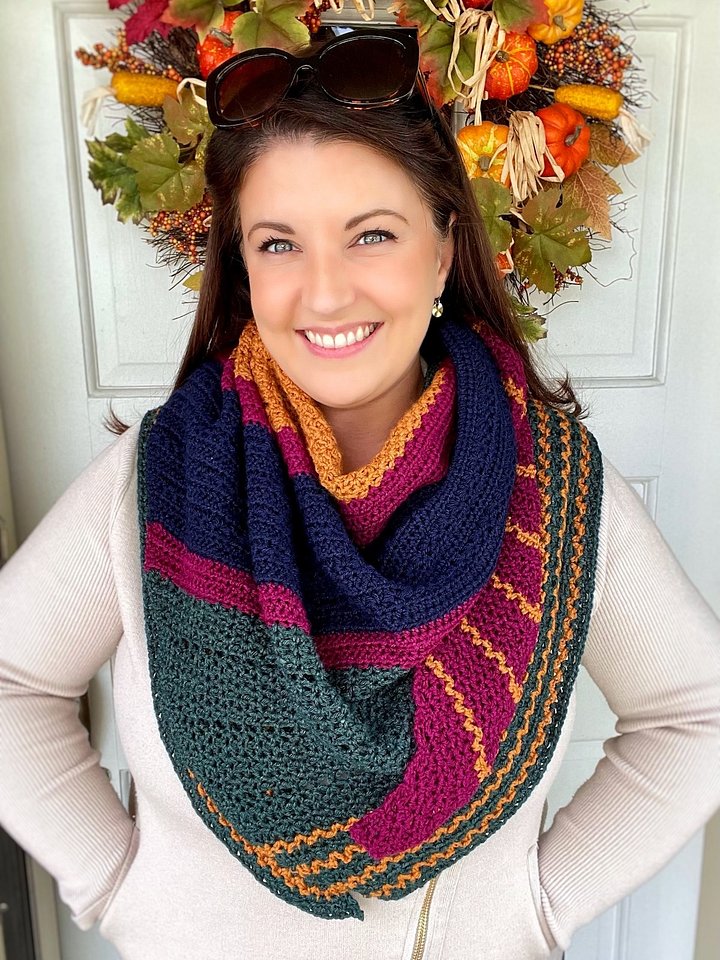 City Lights Crochet Shawl Pattern | Instant PDF download with Video Tutorial product image (1)