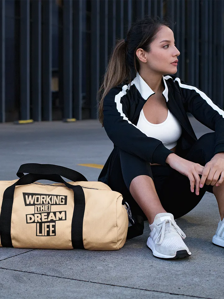 Cream All-Over Print Duffle Bag – Working The Dream Life | Premium Travel & Work Lifestyle Statement product image (2)