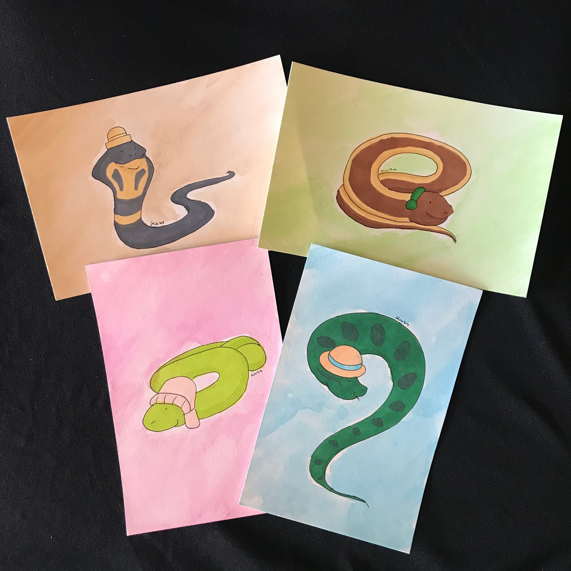 Snakes in Hats Original Marker Illustrations product image (1)