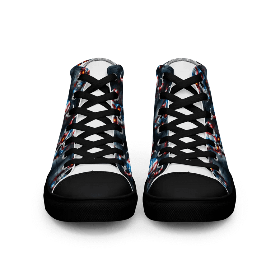Patriotic Skulls High Top Canvas Shoes product image (3)