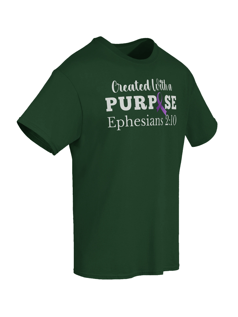 Created With A Purpose : Gildan Heavy T-shirt | Christian Faith | Alzheimer and Brain Disorder Awareness | Gift To Mom, Dad, Child With Brain Disease product image (5)