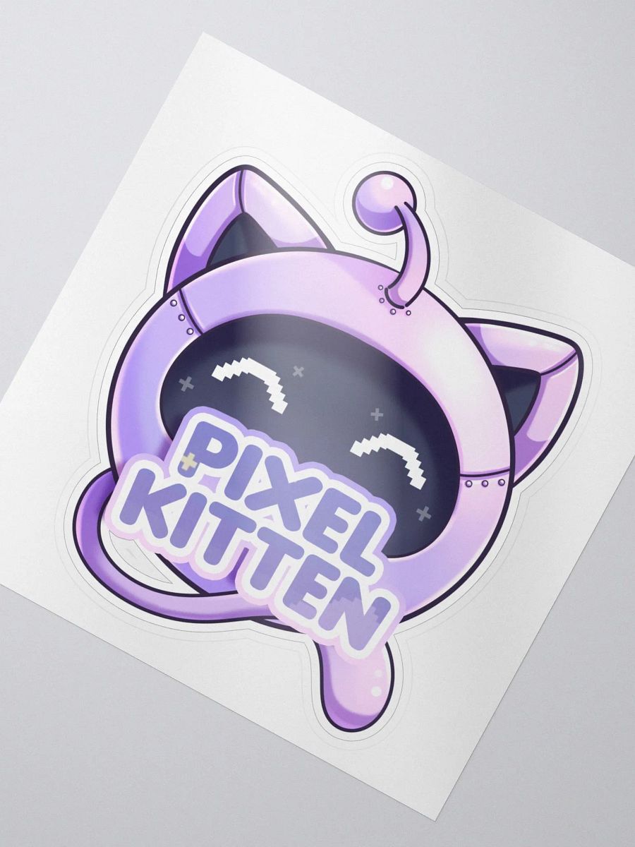 Pixel Kitten Robot Logo Sticker product image (2)