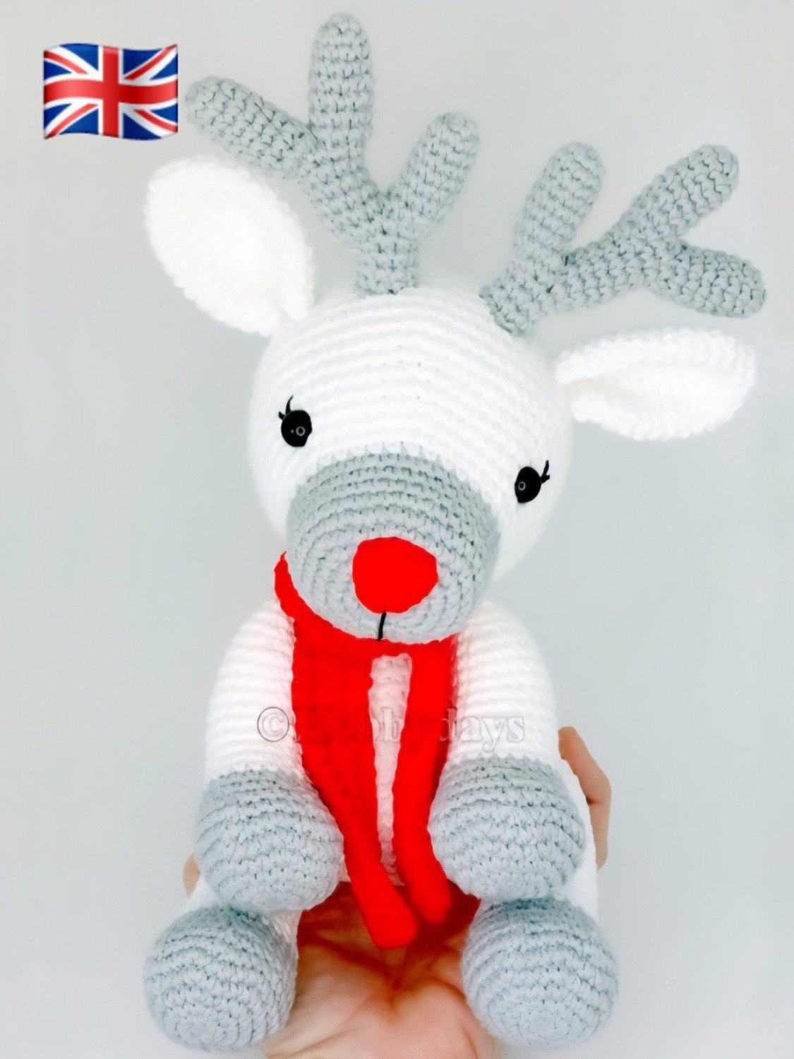 UK Pattern - Amigurumi Crochet Reindeer product image (1)