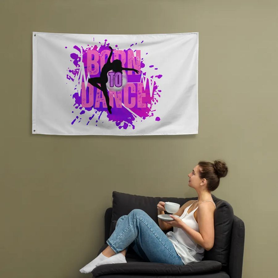 Born to Dance Her Silhouette Flag product image (12)