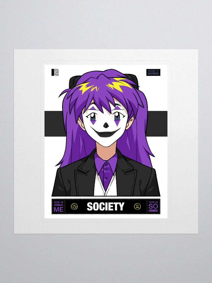Woker Non-Binary SOCIETY Sticker with Background product image (1)