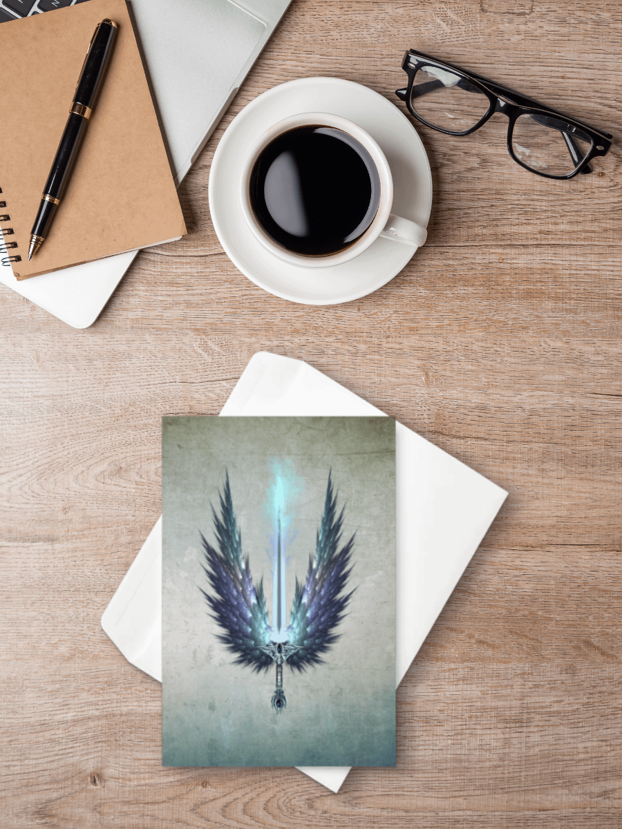 The Claire Wiche Chronicles ~ Zach's Wings and Sword Greeting Card product image (3)