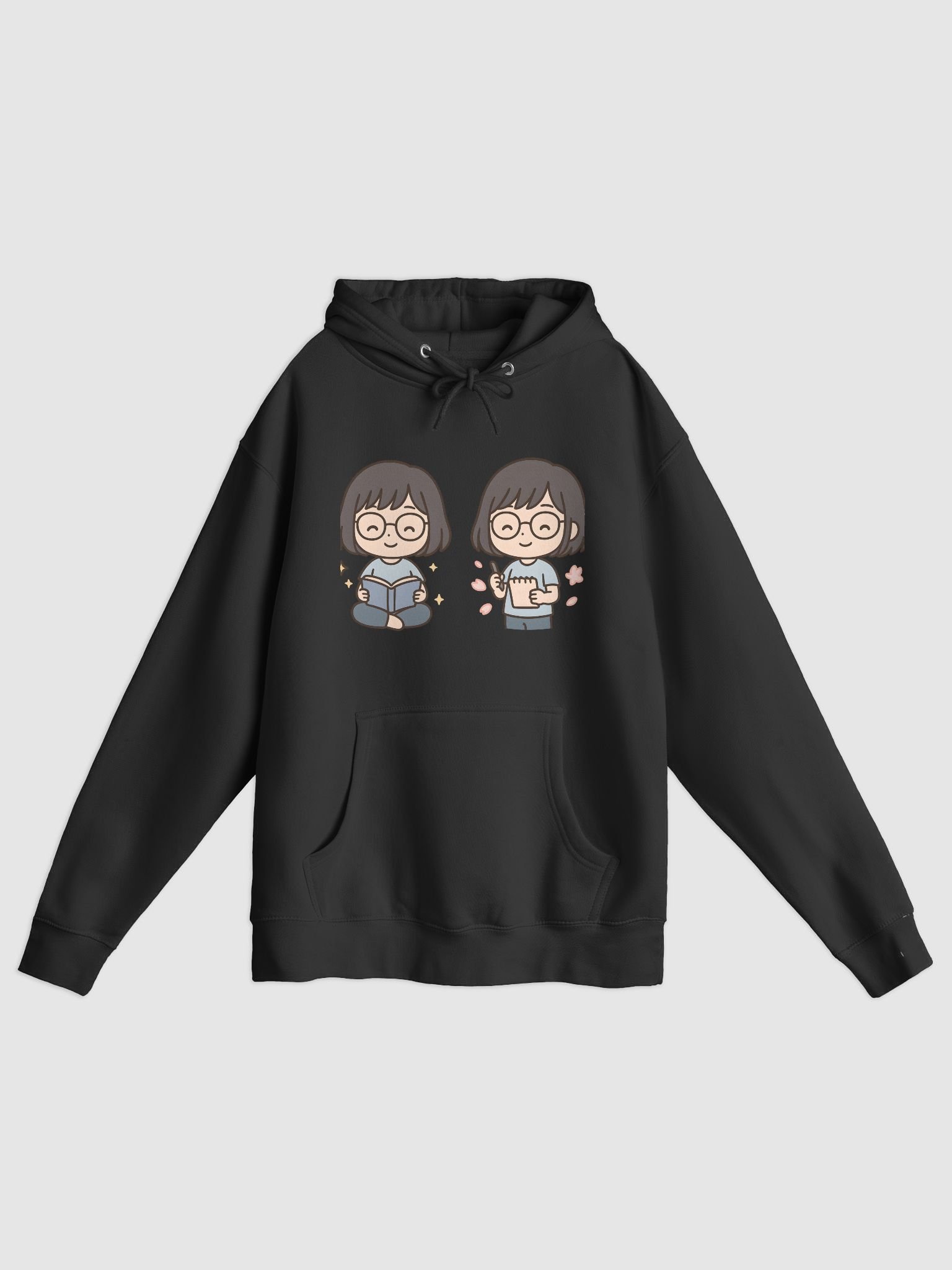 📚✨ Creative Chibi Me – Reading & Writing Hoodie product image (1)