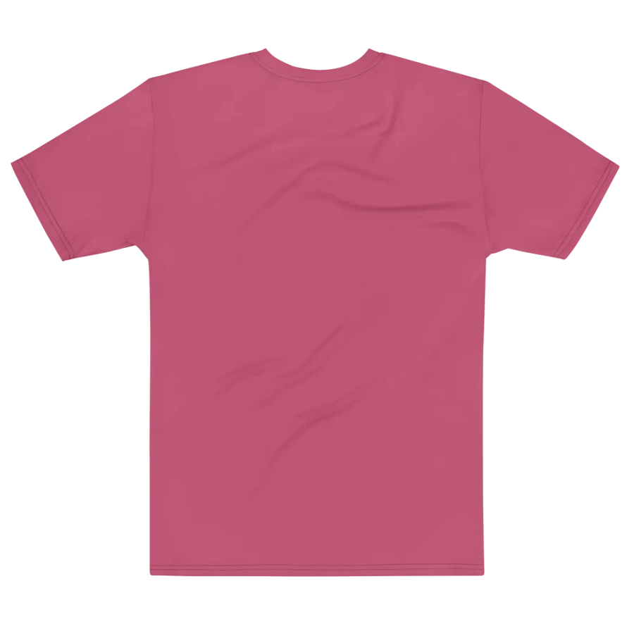 Plain Vibrant Red Soft Summer Men's Crewneck Polyester Heavyweight Premium T-Shirt by Treasure Pie product image (7)